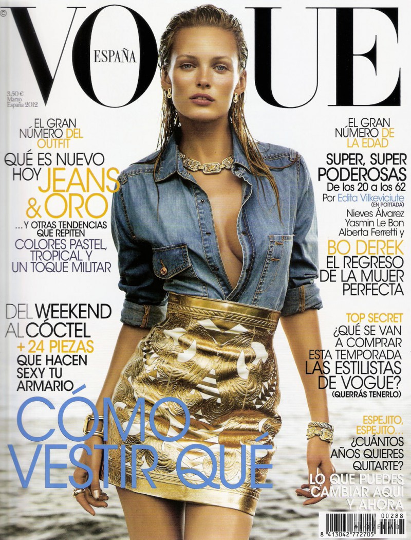 Edita Vilkeviciute featured on the Vogue Spain cover from March 2012