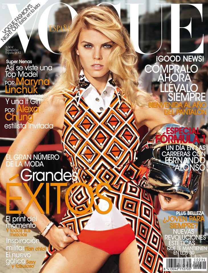 Maryna Linchuk featured on the Vogue Spain cover from September 2012
