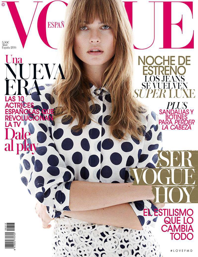 Behati Prinsloo featured on the Vogue Spain cover from April 2014