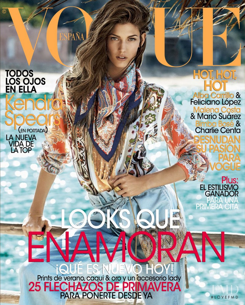 Kendra Spears featured on the Vogue Spain cover from February 2014