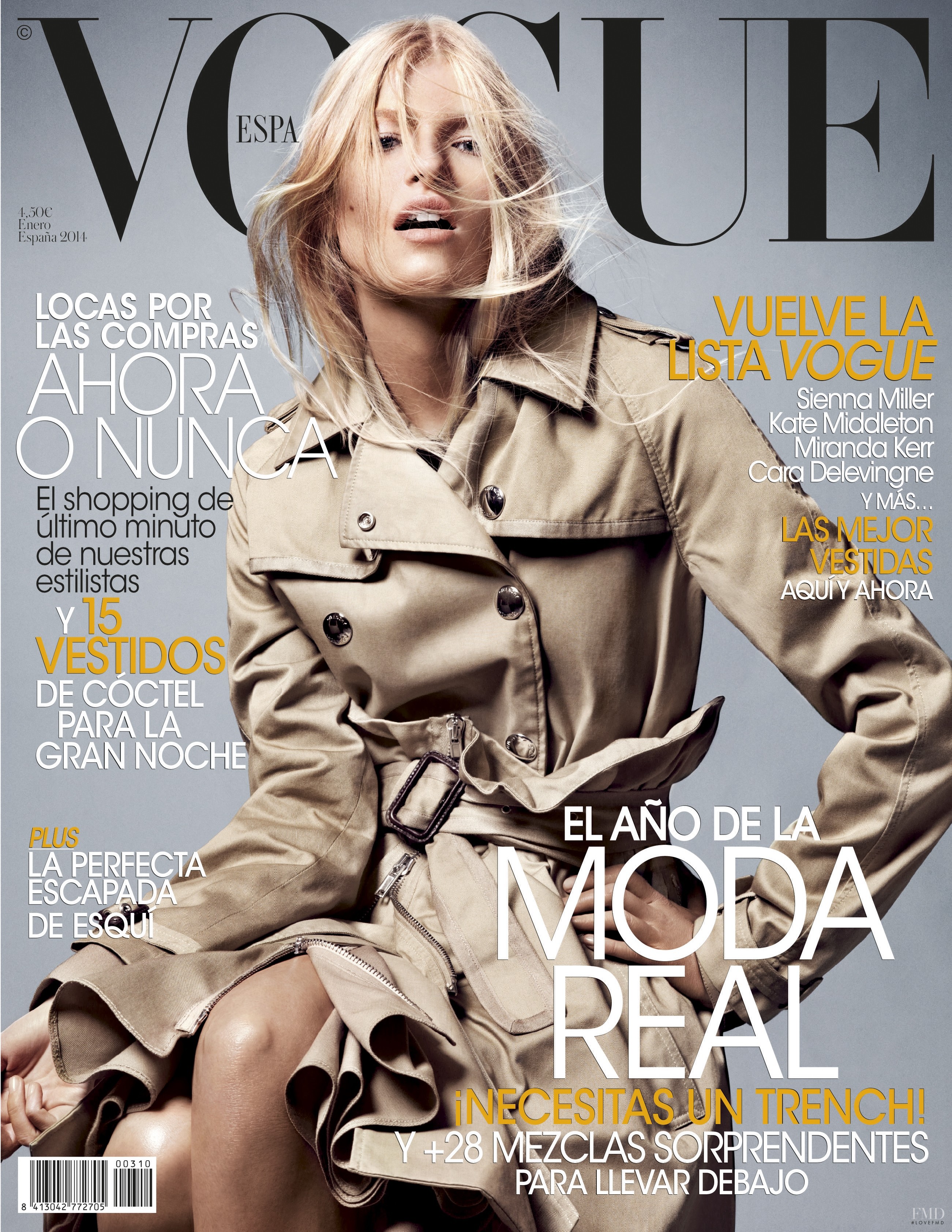 Cover of Vogue Spain with Louise Parker, January 2014 (ID:25846 ...
