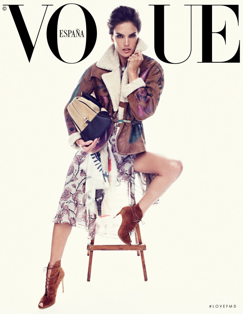 Alessandra Ambrosio featured on the Vogue Spain cover from November 2014
