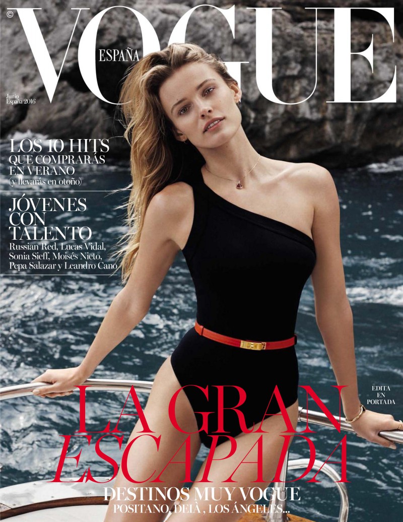 Edita Vilkeviciute featured on the Vogue Spain cover from June 2016
