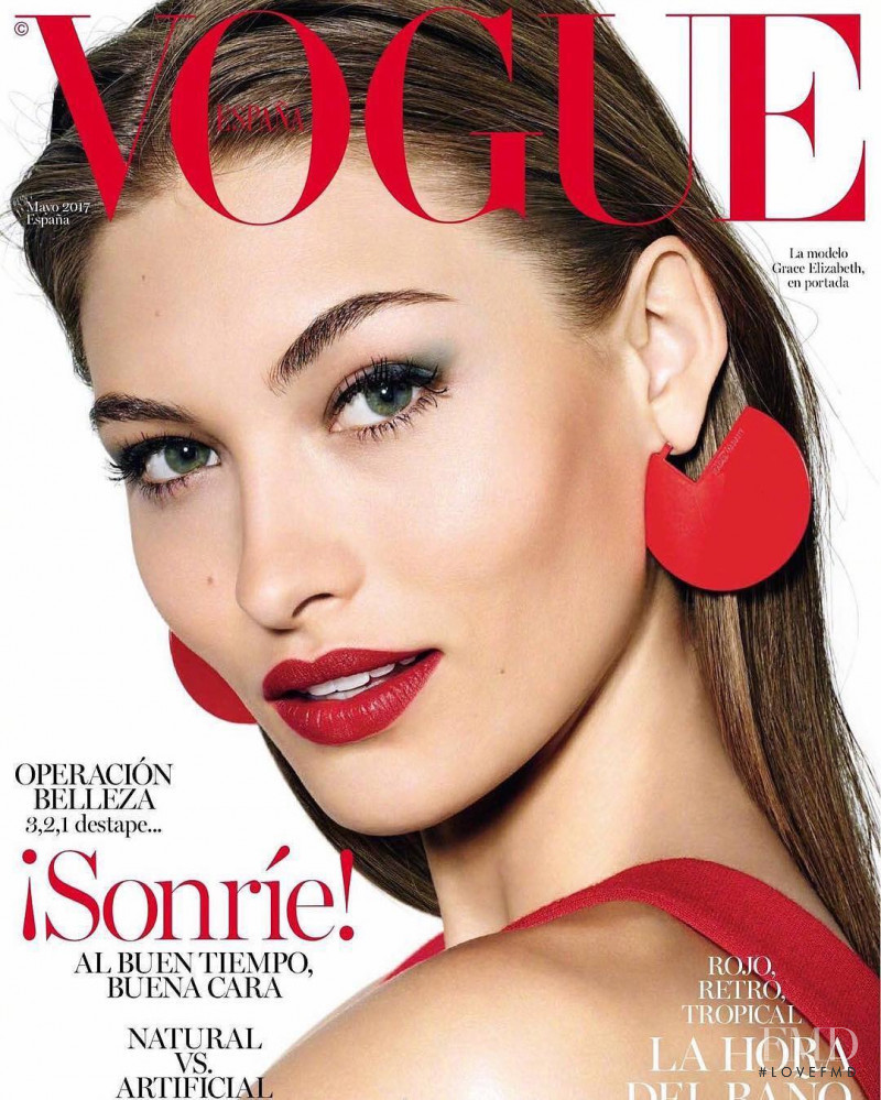Grace Elizabeth featured on the Vogue Spain cover from May 2017
