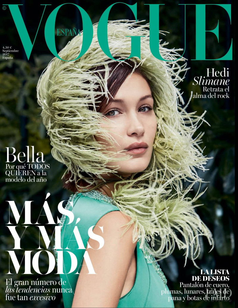 Bella Hadid featured on the Vogue Spain cover from September 2017