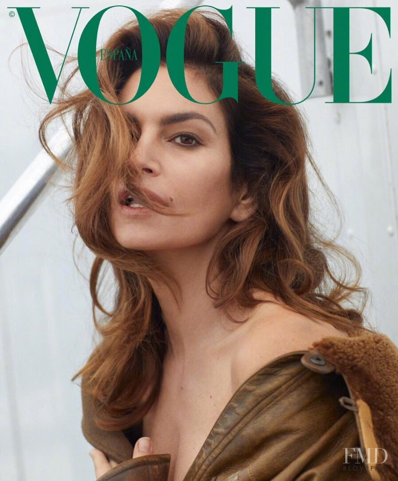 Cindy Crawford featured on the Vogue Spain cover from October 2018