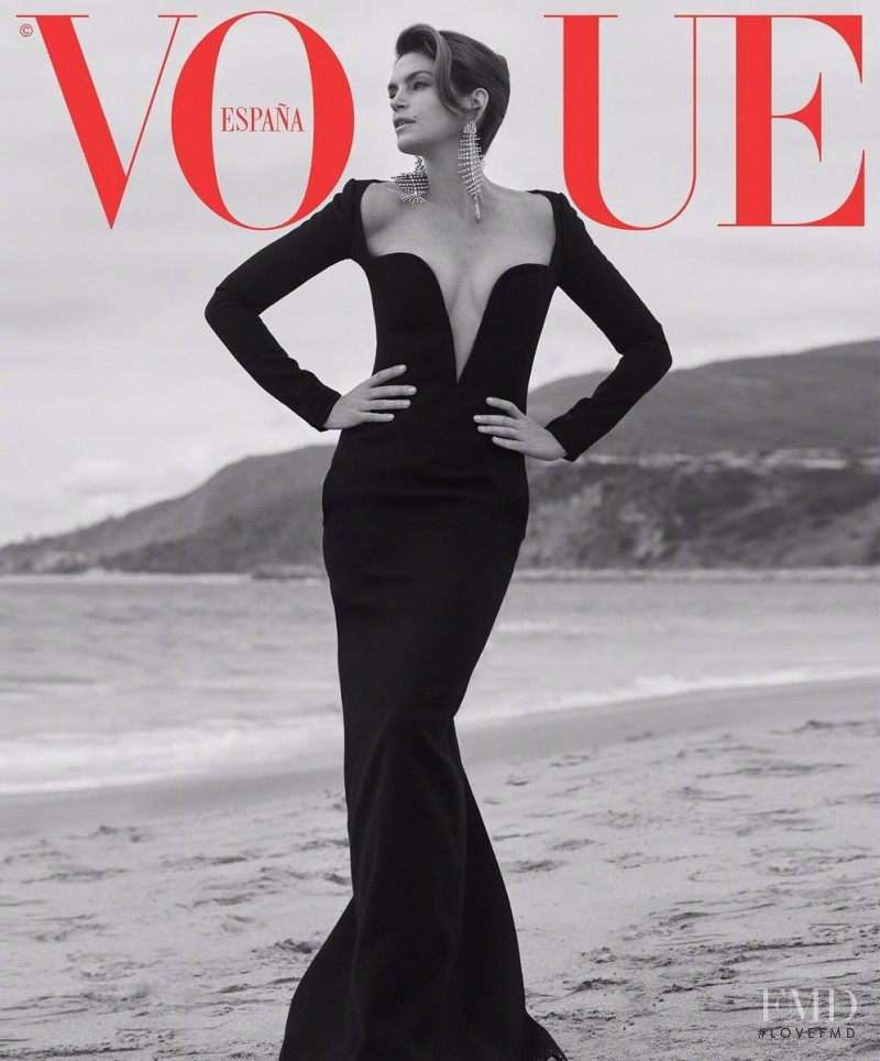 Cindy Crawford featured on the Vogue Spain cover from October 2018