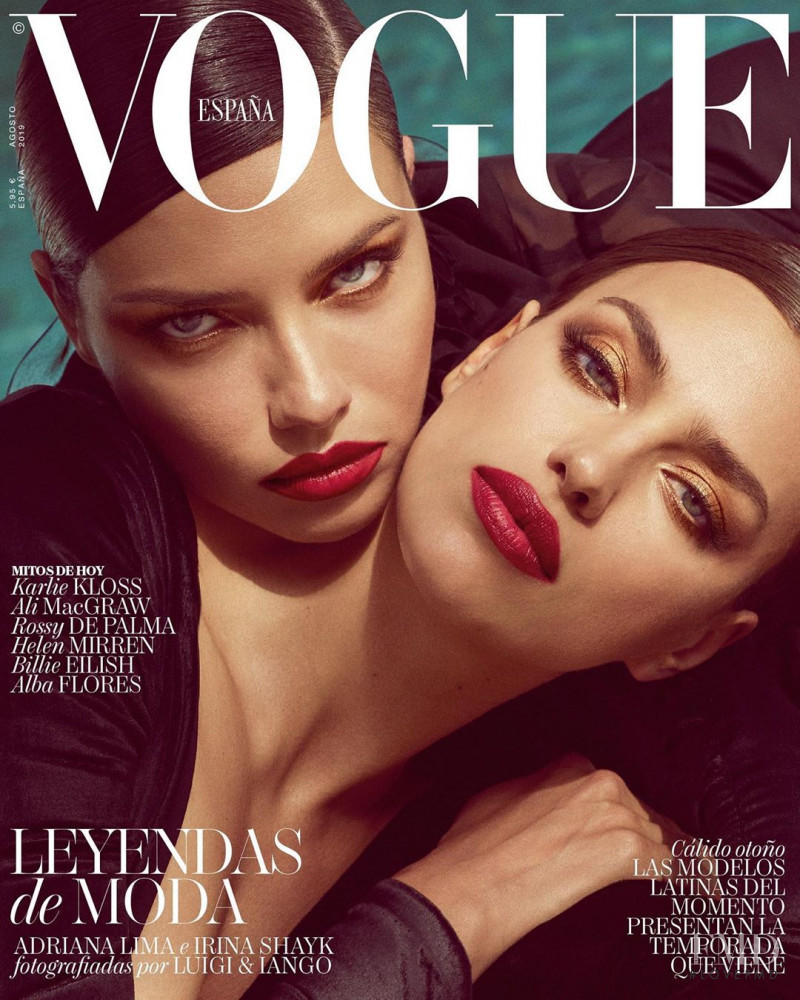 Adriana Lima, Irina Shayk featured on the Vogue Spain cover from August 2019