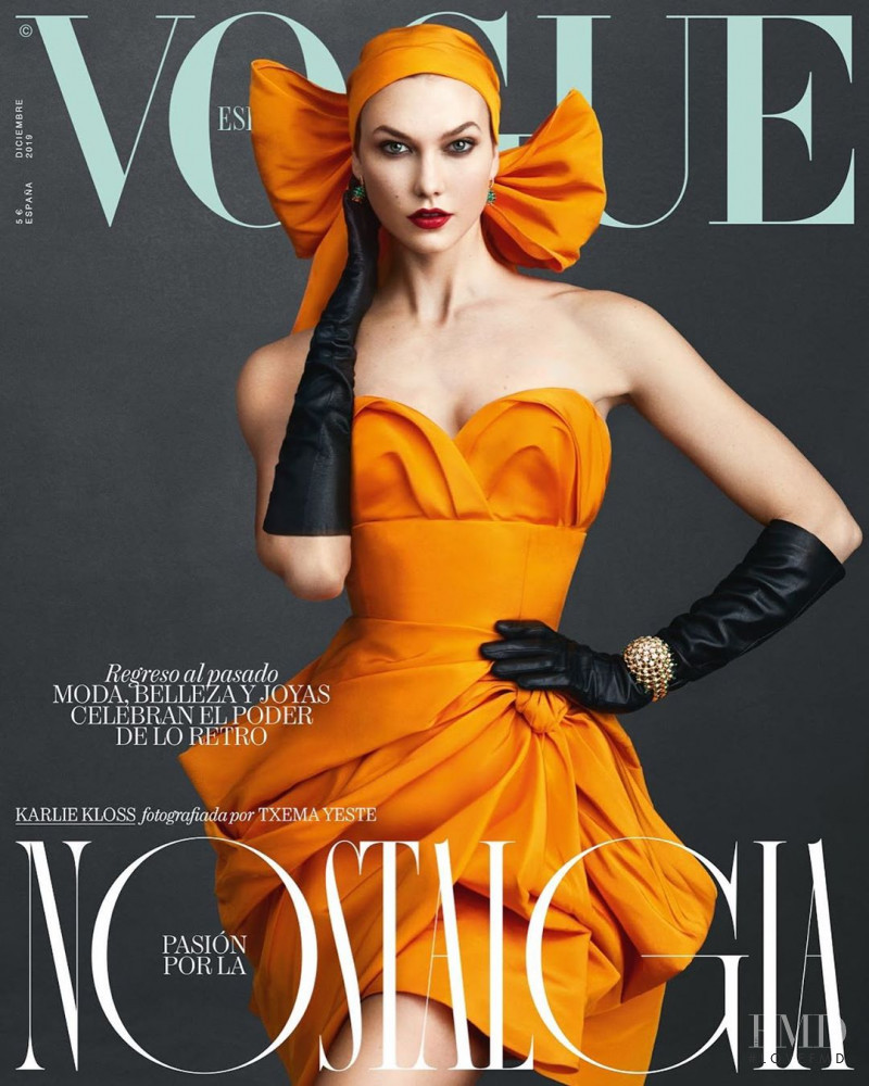 Karlie Kloss featured on the Vogue Spain cover from December 2019