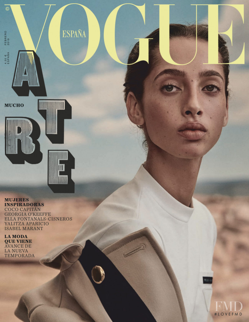 Yasmin Wijnaldum featured on the Vogue Spain cover from February 2019