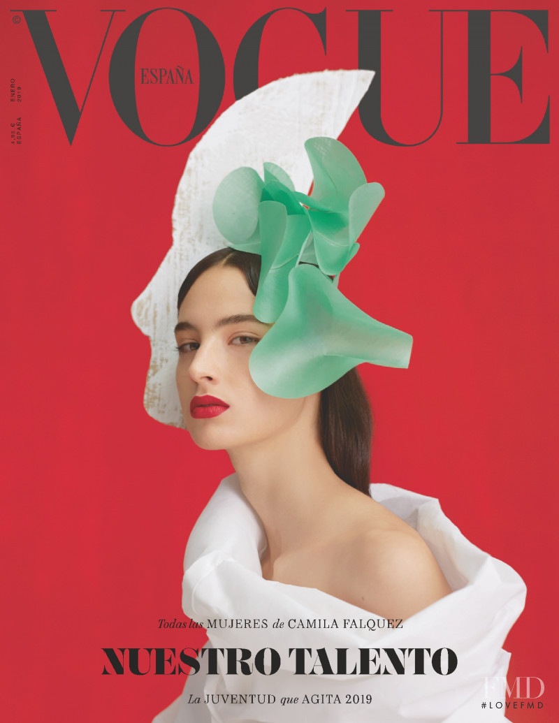 Africa Penalver featured on the Vogue Spain cover from January 2019
