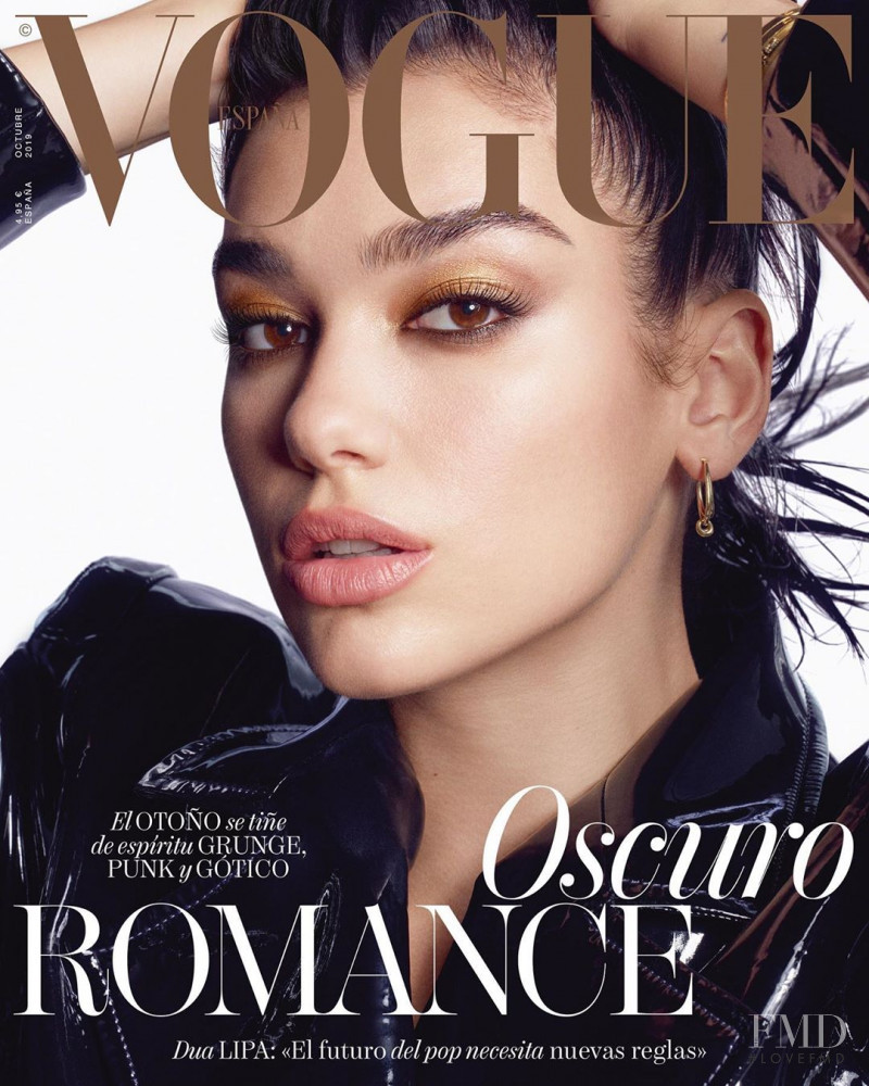 Dua Lipa featured on the Vogue Spain cover from October 2019