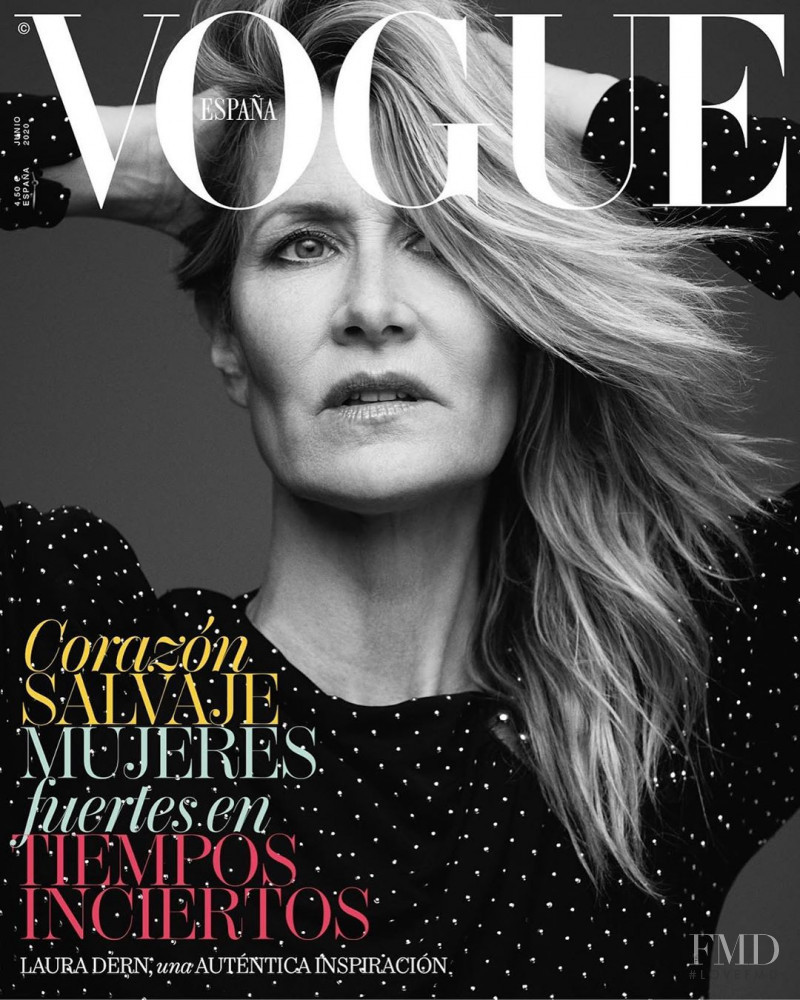 Laura Dern  featured on the Vogue Spain cover from June 2020