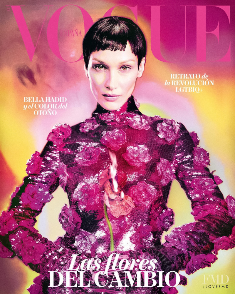 Bella Hadid featured on the Vogue Spain cover from August 2022