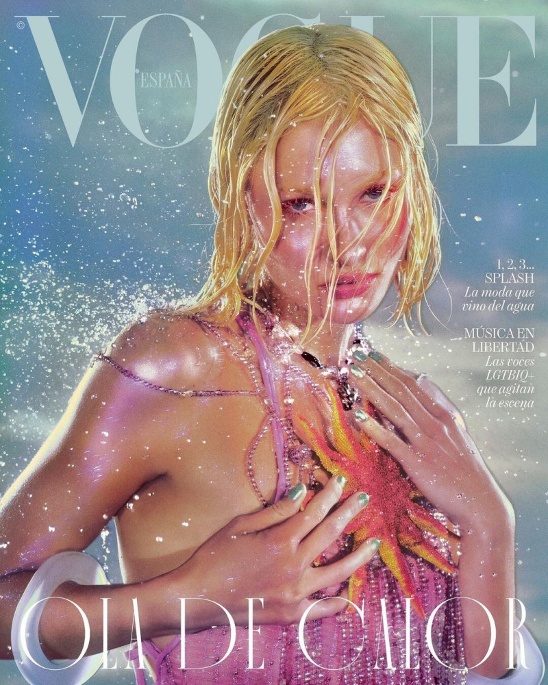 Grace Elizabeth featured on the Vogue Spain cover from July 2023
