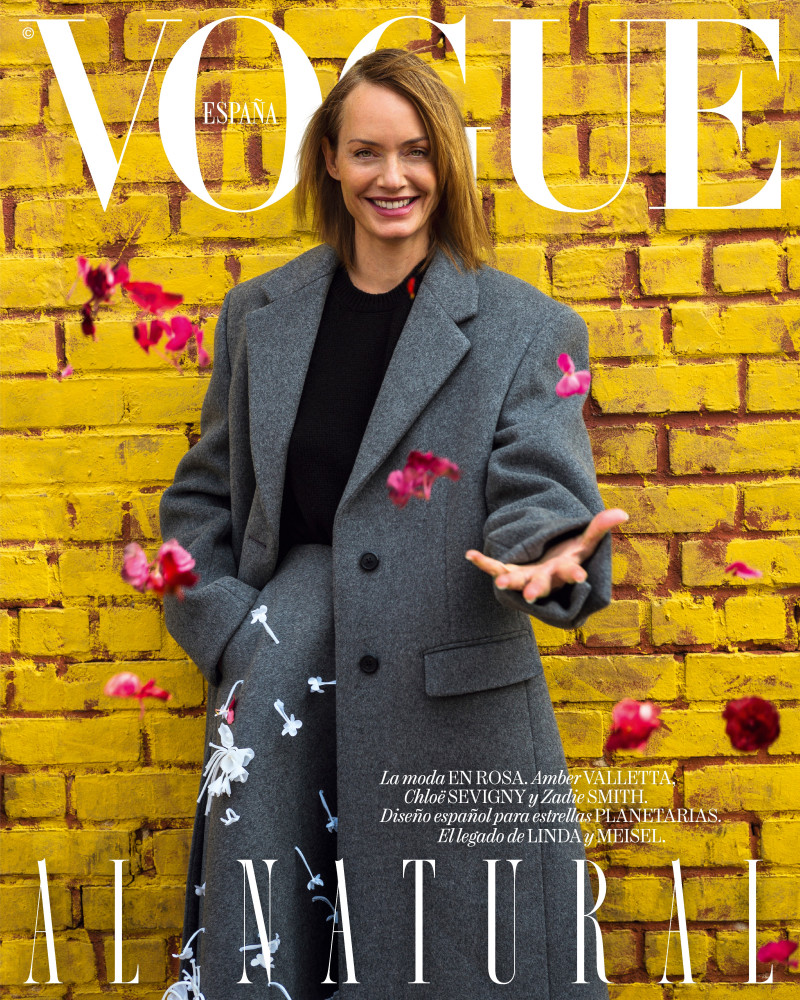 Amber Valletta featured on the Vogue Spain cover from October 2023
