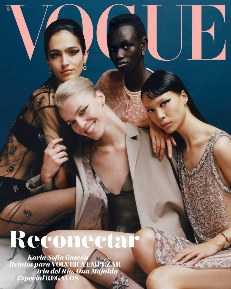 Diane Chiu, Colin Jones, Rejoice Chuol, Sara Caballero featured on the Vogue Spain cover from December 2024