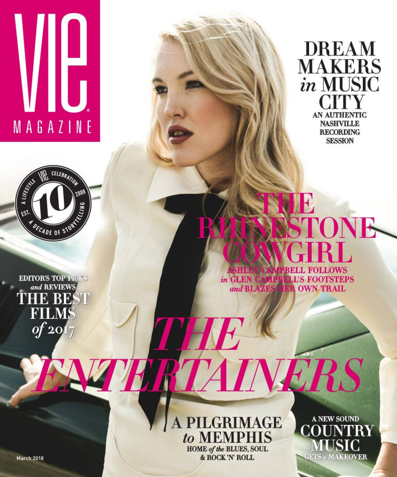 Ashley Campbell featured on the Vie cover from March 2018