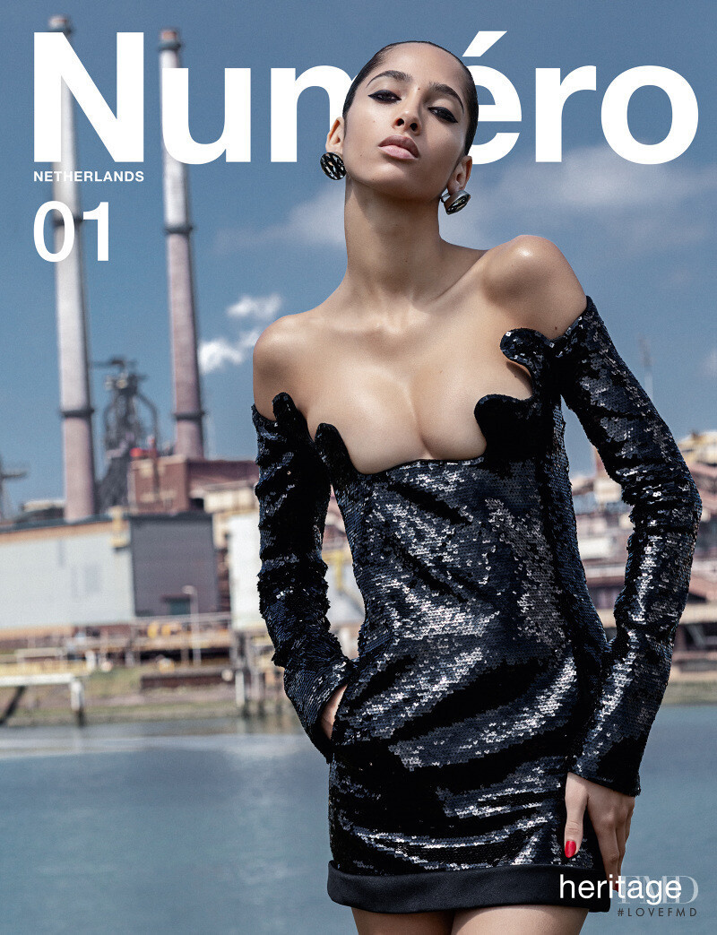 Yasmin Wijnaldum featured on the Numéro Netherlands cover from October 2019
