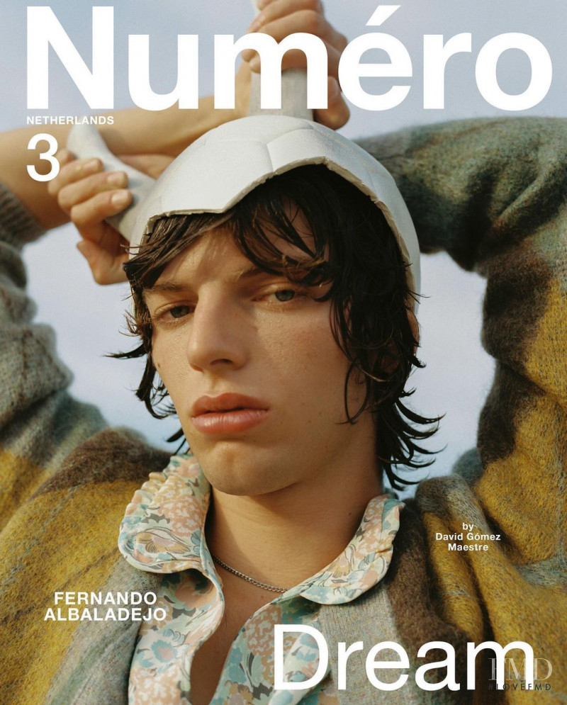 Fernando Albaladejo featured on the Numéro Netherlands cover from October 2020