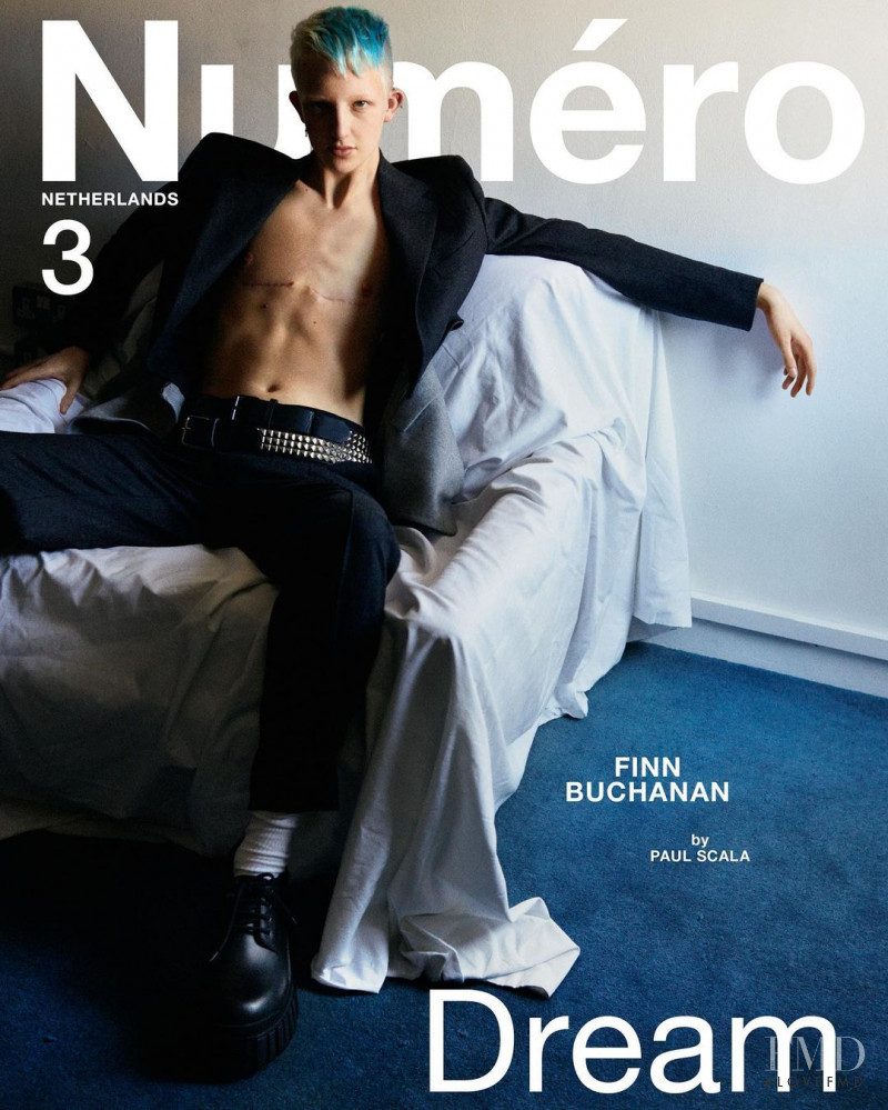 Finn Buchanan featured on the Numéro Netherlands cover from October 2020