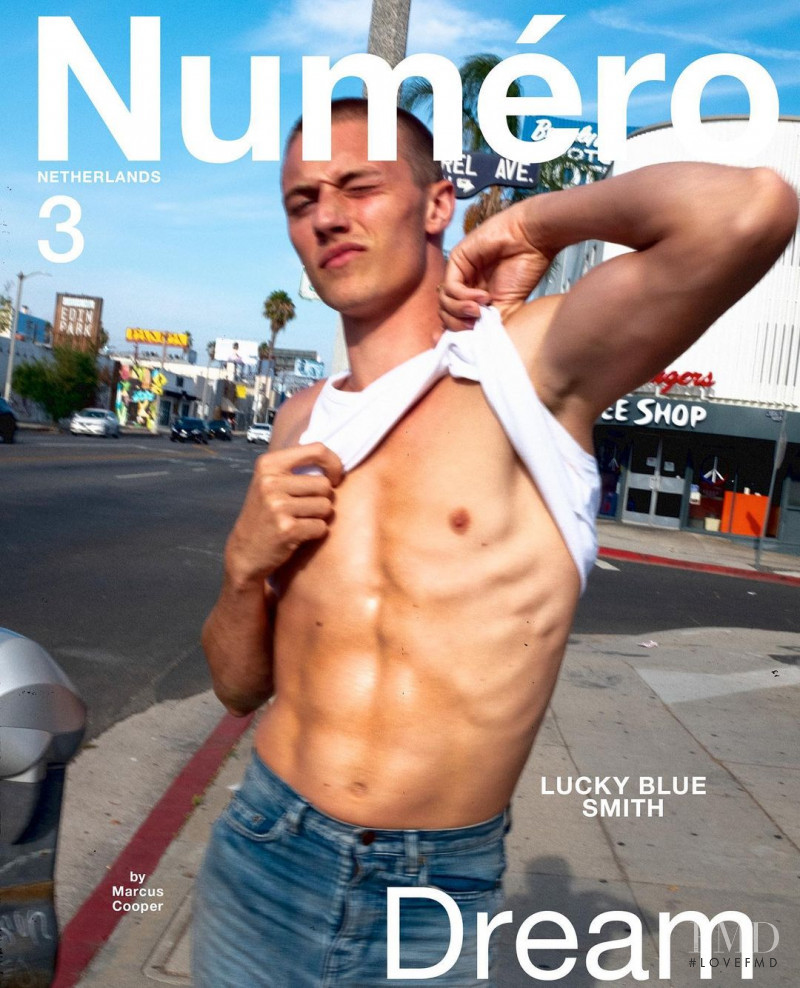 Lucky Blue Smith featured on the Numéro Netherlands cover from October 2020