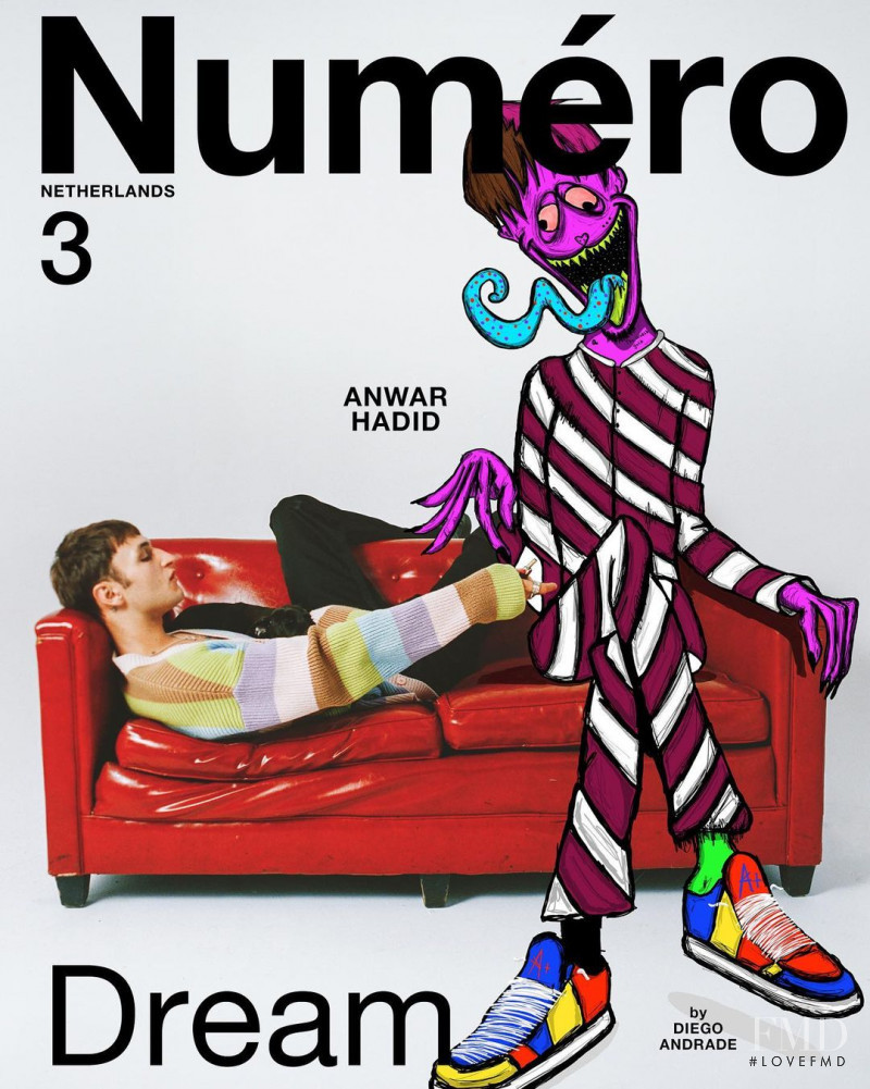 Anwar Hadid featured on the Numéro Netherlands cover from October 2020