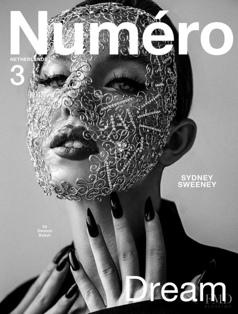 Sydney Sweeney featured on the Numéro Netherlands cover from October 2020