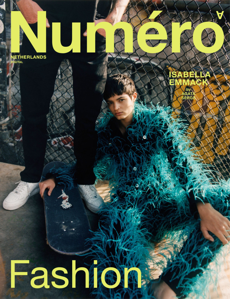 Isabella Emmack featured on the Numéro Netherlands cover from March 2022