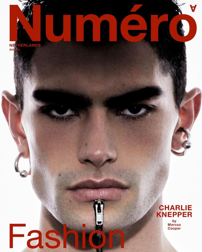 Charlie Knepper featured on the Numéro Netherlands cover from May 2022