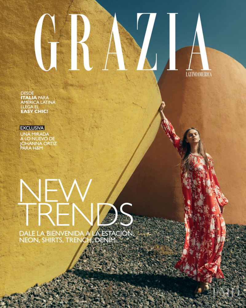 Victoria Villezcas featured on the Grazia Latin America cover from March 2020