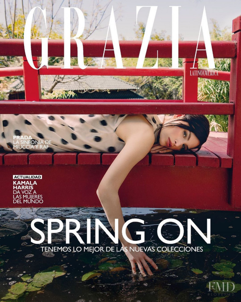 Ana Pau Valle featured on the Grazia Latin America cover from March 2021