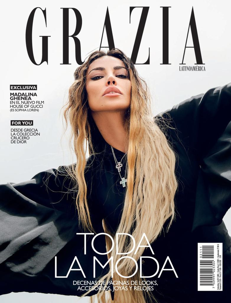 Madalina Ghenea featured on the Grazia Latin America cover from November 2021
