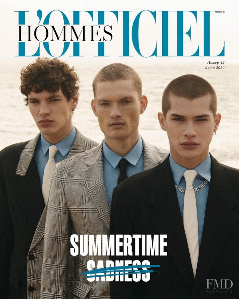 Alfredo Diaz, William Los, Alvaro Silveira featured on the L\'Officiel Hommes Ukraine cover from July 2020