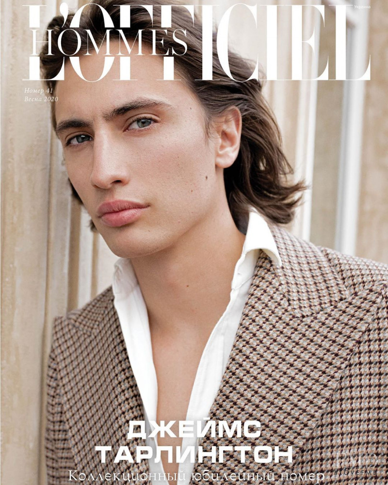 James Turlington featured on the L\'Officiel Hommes Ukraine cover from May 2020