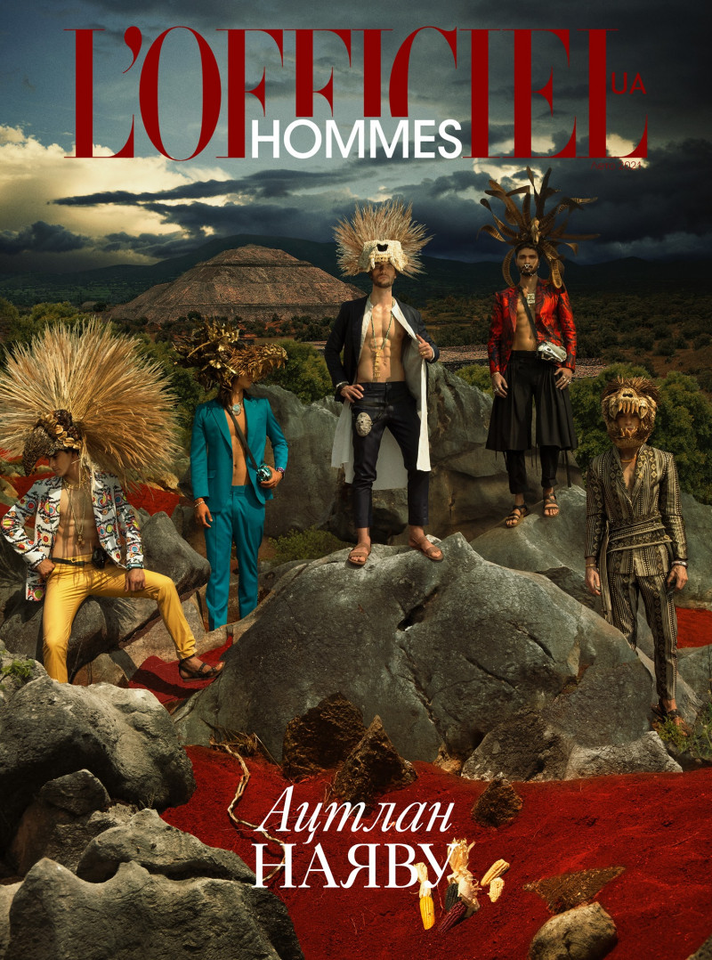 Rafael Sanchez featured on the L\'Officiel Hommes Ukraine cover from July 2021