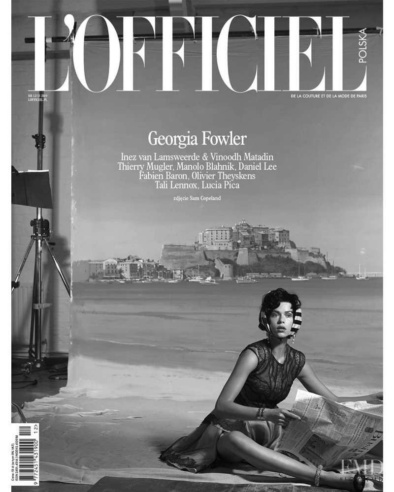 Georgia Fowler featured on the L\'Officiel Poland cover from December 2019