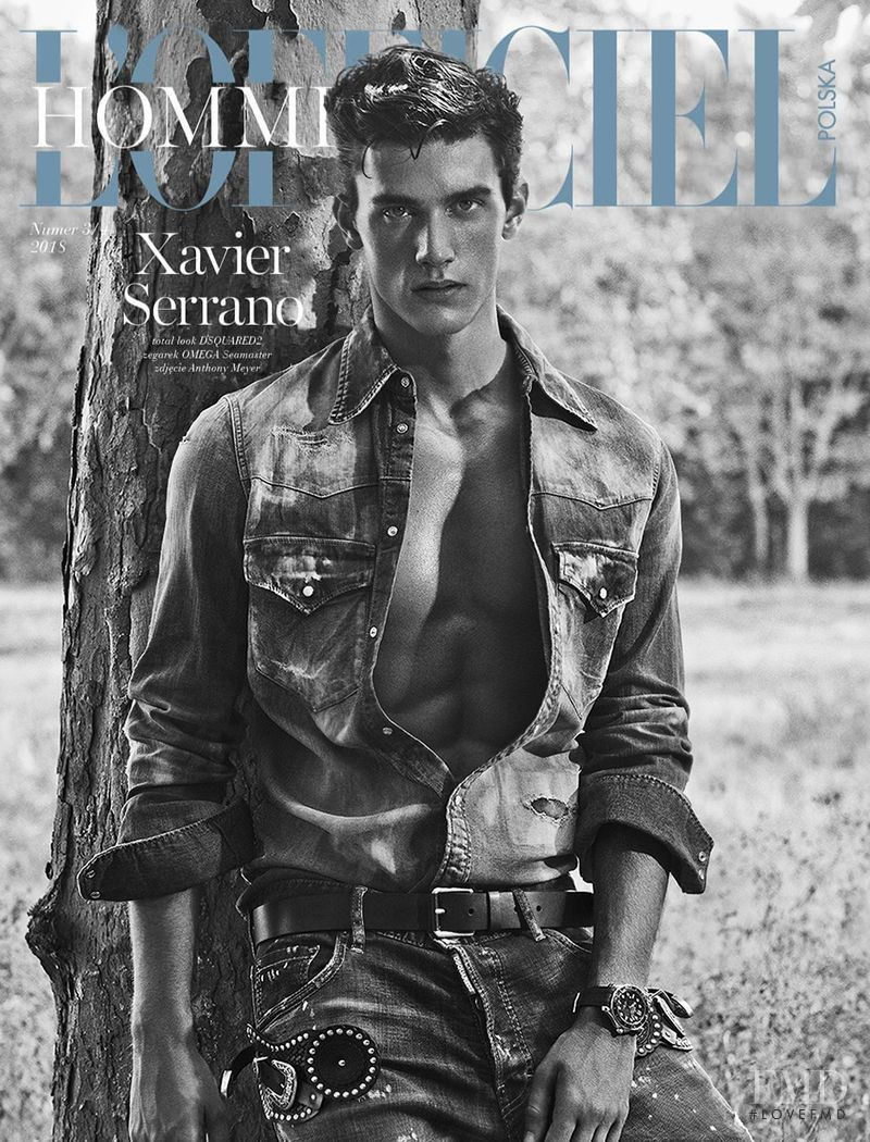 Xavier Serrano featured on the L\'Officiel Hommes Poland cover from December 2018