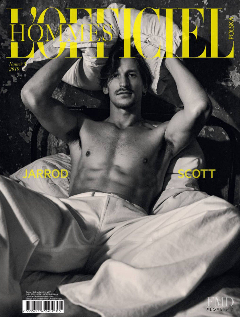 Jarrod Scott featured on the L\'Officiel Hommes Poland cover from April 2019