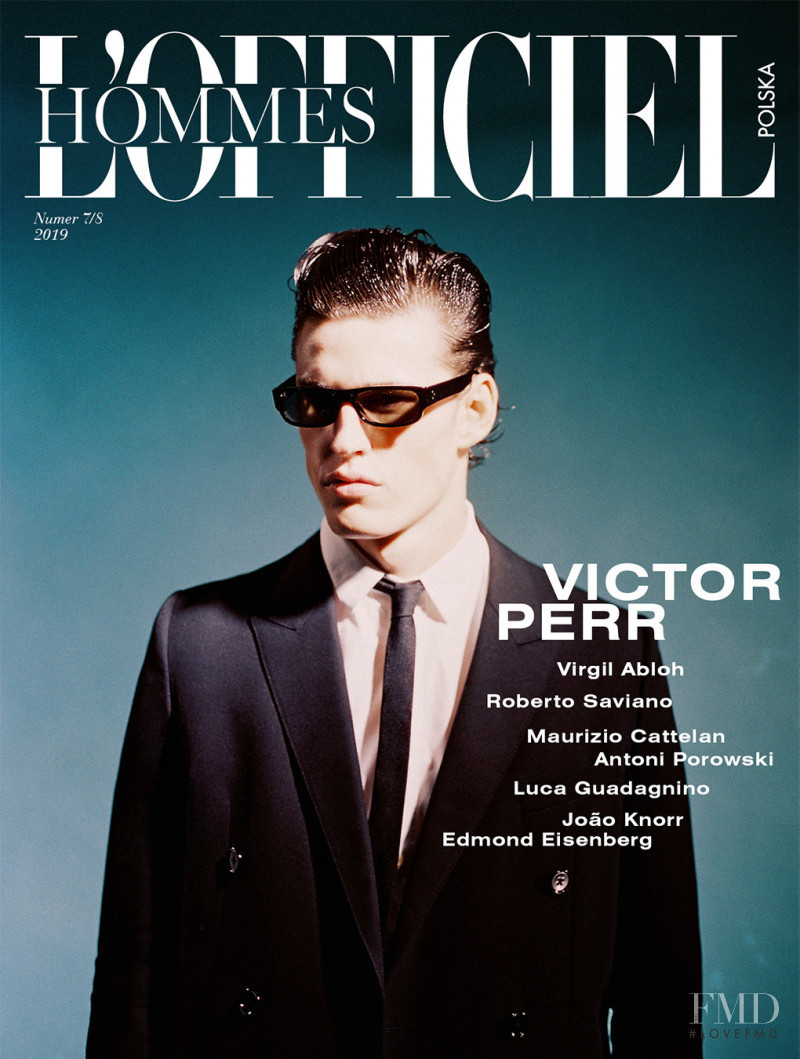 Victor Perr featured on the L\'Officiel Hommes Poland cover from November 2019