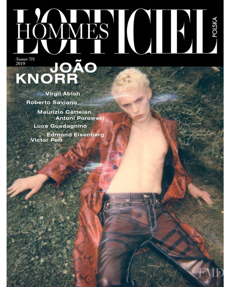 Joao Knorr featured on the L\'Officiel Hommes Poland cover from November 2019