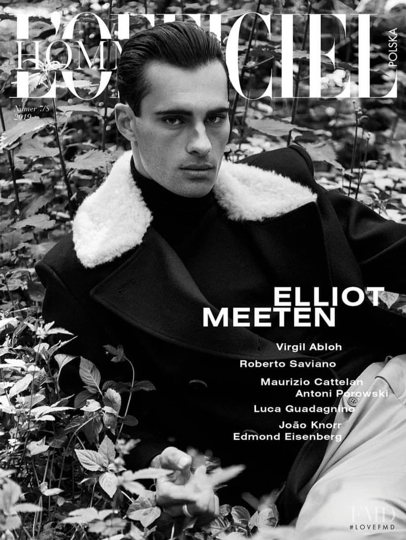 Elliot Meeten featured on the L\'Officiel Hommes Poland cover from November 2019