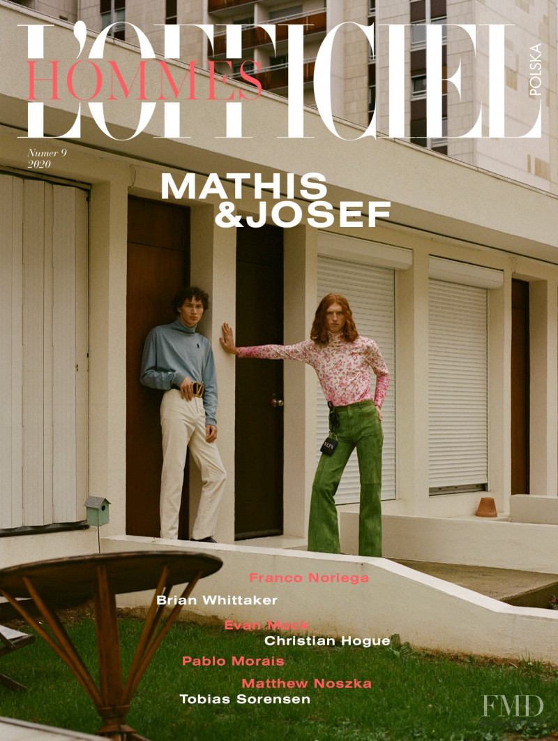 Josef Carmichael, Mathis Durand featured on the L\'Officiel Hommes Poland cover from April 2020