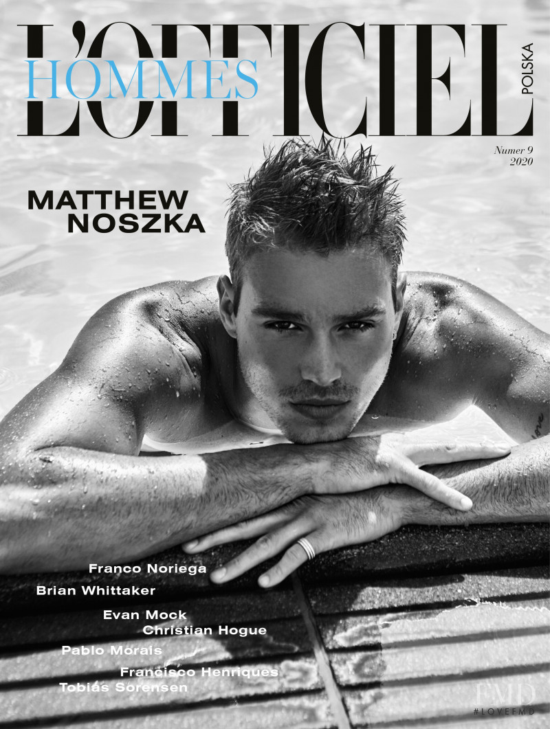 Mathew Noszka featured on the L\'Officiel Hommes Poland cover from April 2020