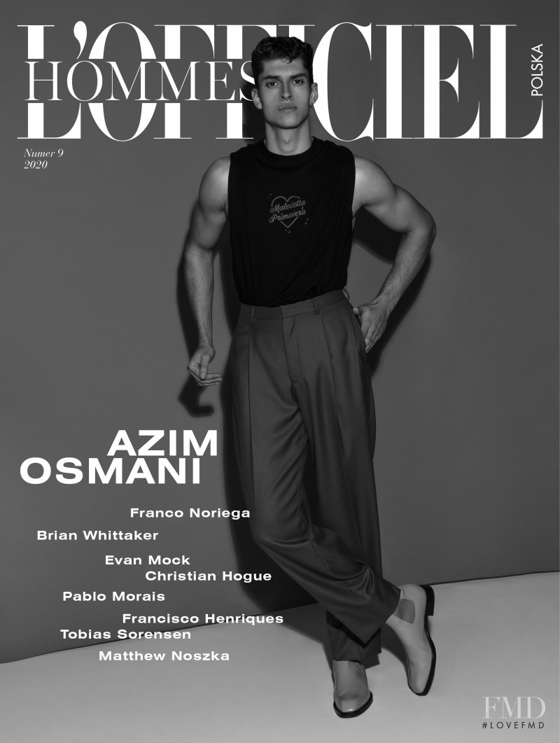 Azim Osmani featured on the L\'Officiel Hommes Poland cover from April 2020