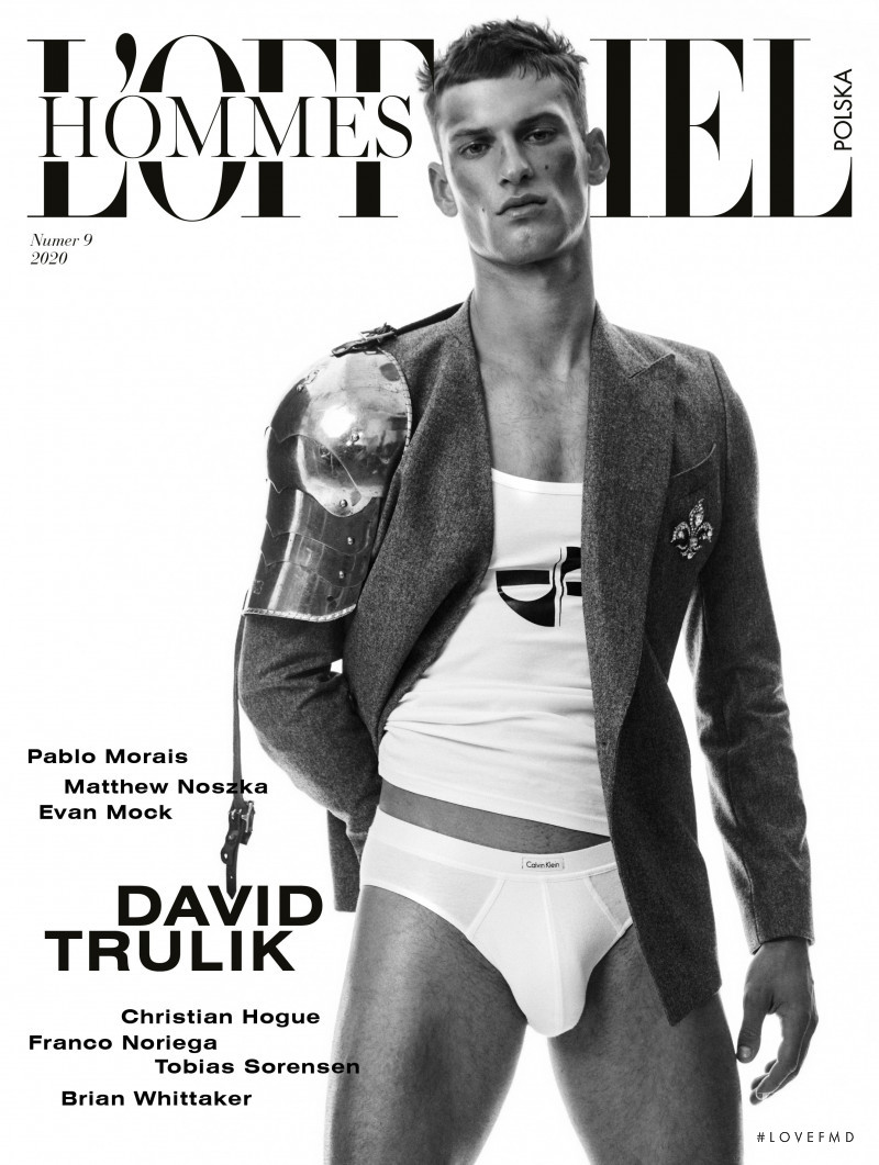 David Trulik featured on the L\'Officiel Hommes Poland cover from April 2020