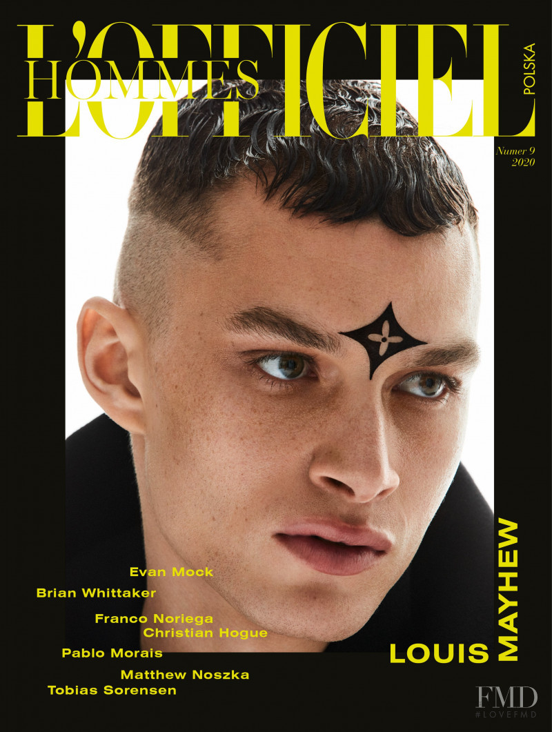 Louis Mayhew featured on the L\'Officiel Hommes Poland cover from April 2020