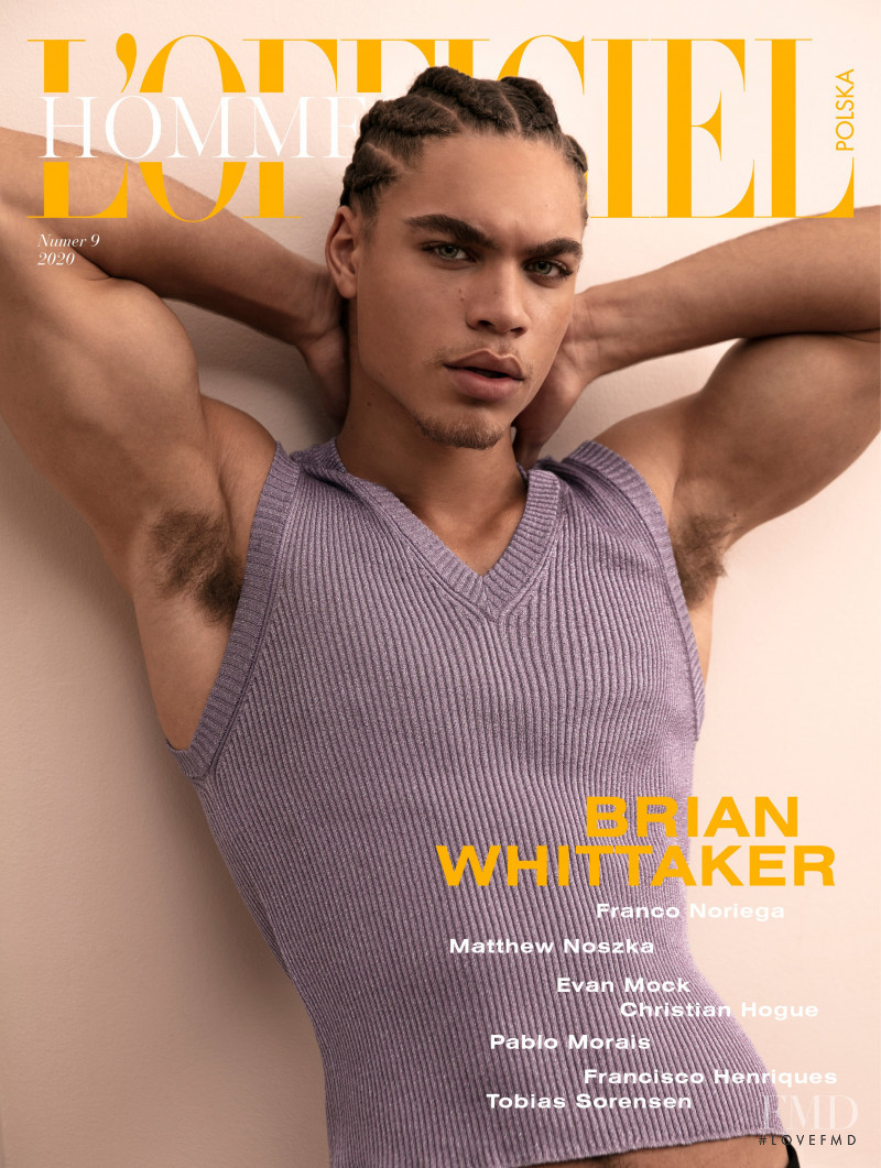 Brian Whittaker featured on the L\'Officiel Hommes Poland cover from April 2020