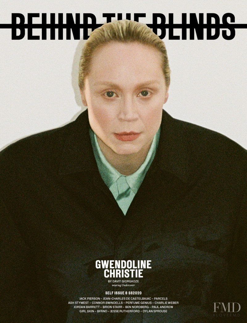 Gwendoline Christie featured on the Behind the Blinds cover from February 2020