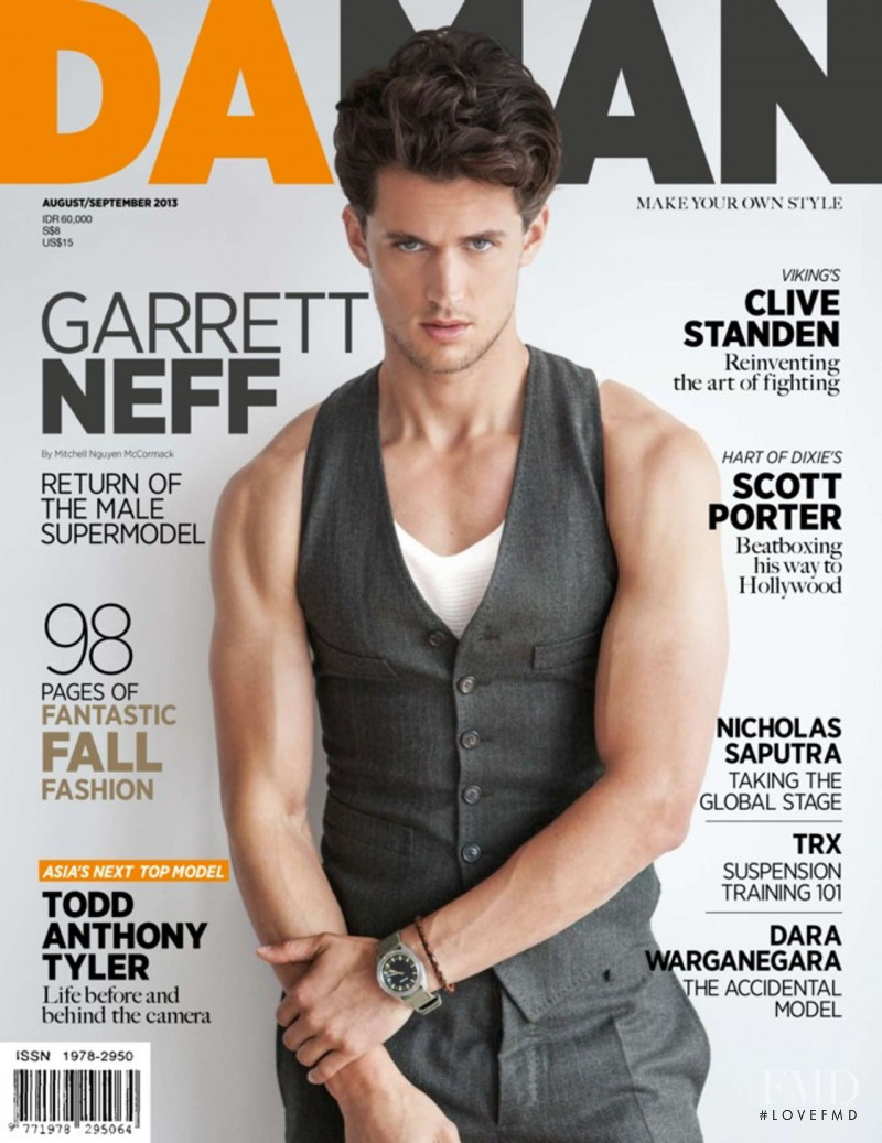 Garrett Neff featured on the DA MAN cover from August 2013